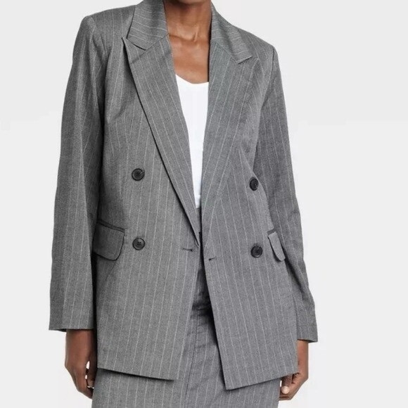 a new day Jackets & Blazers - a new day Gray Pinstripe Blazer